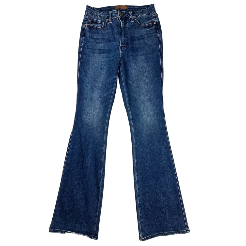 Judy Blue High Rise Flare Jeans Dark Wash Long 11/30 JB88786